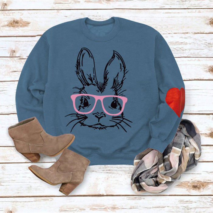 Blue sweater (black word color picture) (love sweater) / S