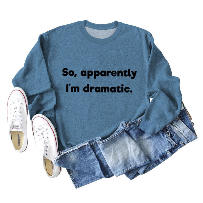 Blue sweater (black font) / S