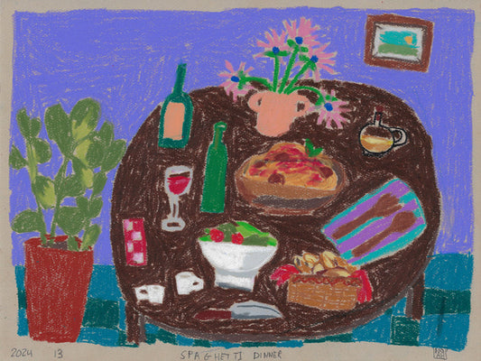 "Spaghetti Dinner" - Noah Mackenzie Original Drawing 2024