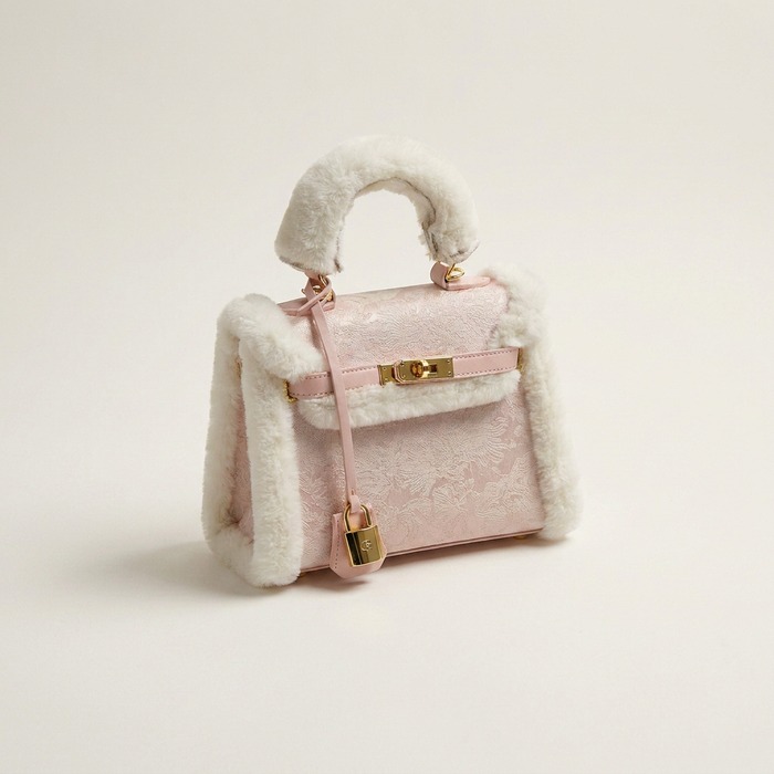 Tamatha Pink Shearling Kelly Bag | Canada | Parcel Theory
