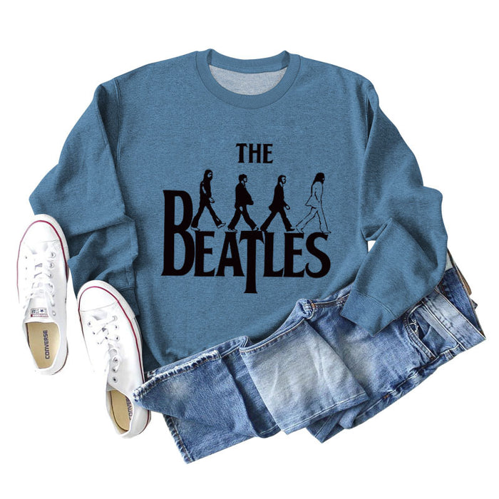 Blue hoodie (black font) / S