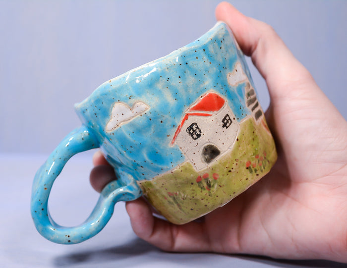 The Villa Pinched Mug with Glazed Exterior