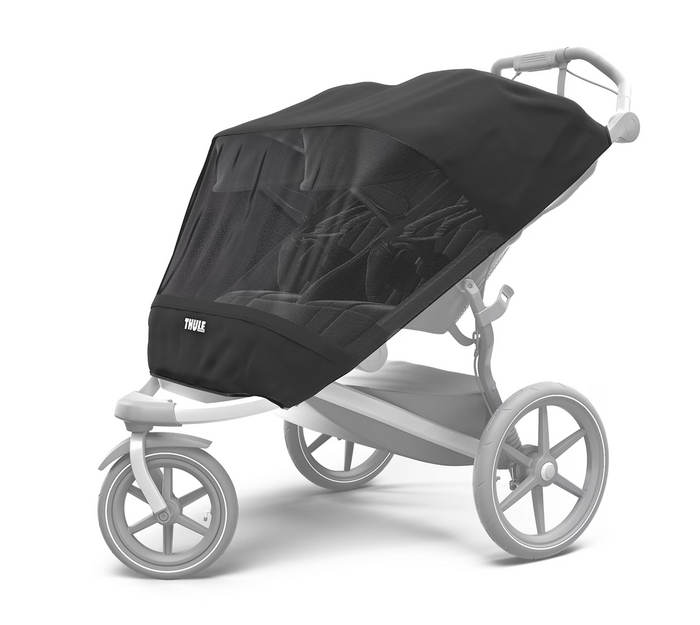 Black stroller sunshade for Thule Urban Glide 3 Double Mesh Cover for baby comfort