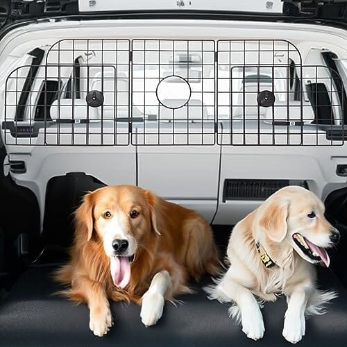 Universal Fit Adjustable Heavy-Duty Pet SUV Divider Gate with Metal Mesh for Safety Driving Travel Accessories Travel Pet Clever