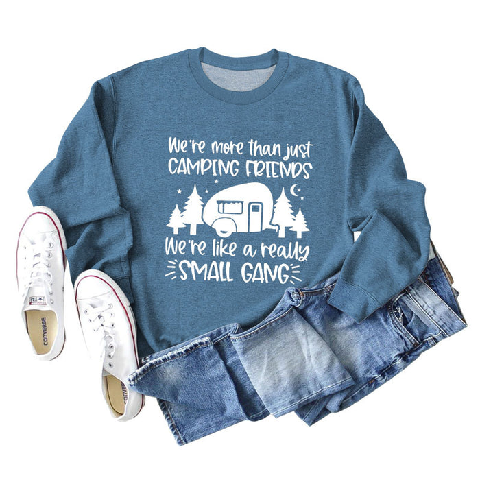 Blue hoodie (white font) / S
