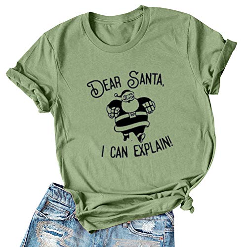 Women Dear Santa I Can Explain Cute Christmas T-Shirt
