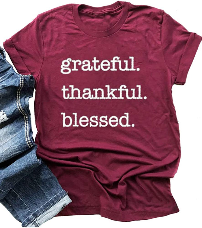 Women Graeful Thankful Blessed T-Shirt