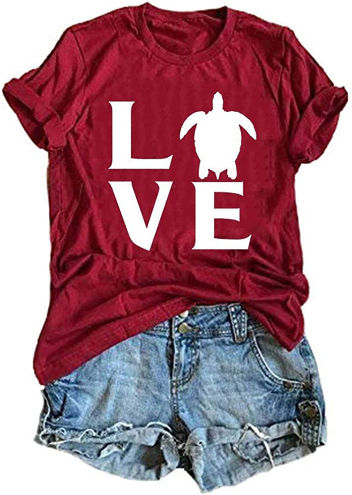 Women Love Turtle T-Shirt Save The Turtle Shirt