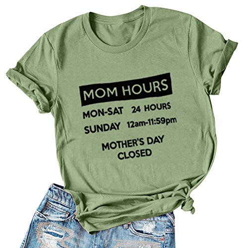 Women MOM Hours T-Shirt Mom Shirt