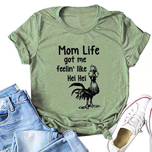 Women Mom Life Got Me Feeling Like HEI HEI Funny T-Shirt