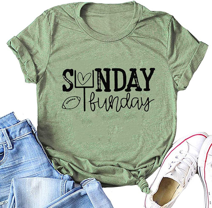 Women Sunday Funday T-Shirt Football Shirt