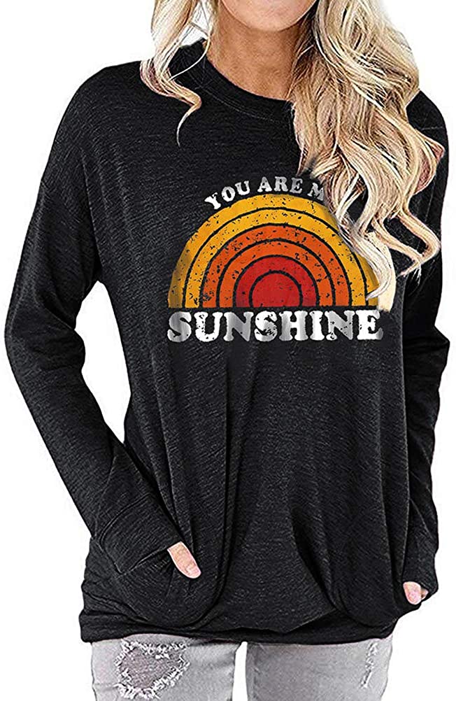 Women You are My Sunshine Blouse with Pockets