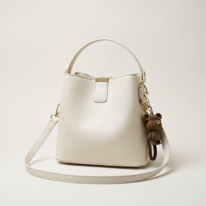 Women's Bucket Handbag Canada - Two-Tone Design