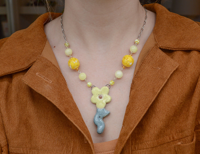 Yellow Daisy Necklace