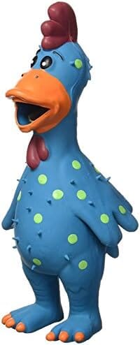 11.5-Inch Latex Polka Dot Globken Chicken Dog Toy Dog Toys Pet Clever