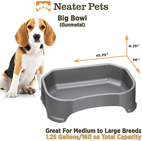 1.25 Gallon Capacity, 160 oz Extra Large Water Bowl for Dogs Dog Bowls & Feeders Pet Clever