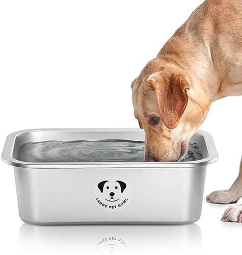 1.25 Gallons Stainless Steel Dog Bowls for Large Dogs Dog Bowls & Feeders Pet Clever
