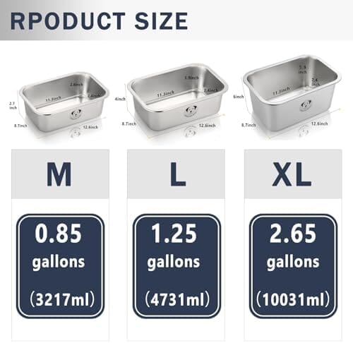 1.25 Gallons Stainless Steel Dog Bowls for Large Dogs Dog Bowls & Feeders Pet Clever
