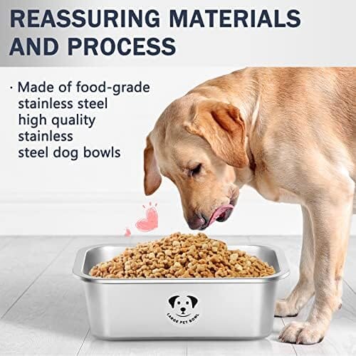 1.25 Gallons Stainless Steel Dog Bowls for Large Dogs Dog Bowls & Feeders Pet Clever