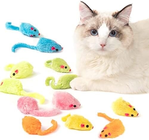 12PCS Cat Mouse Toy Cat Toys Pet Clever