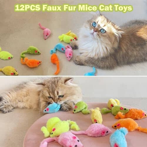 12PCS Cat Mouse Toy Cat Toys Pet Clever