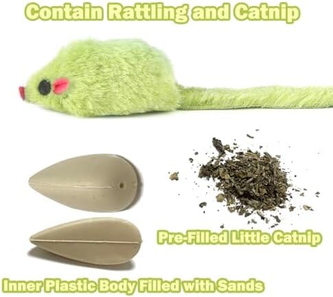 12PCS Cat Mouse Toy Cat Toys Pet Clever