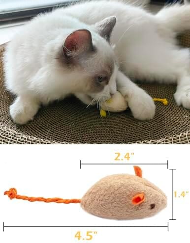 18-Pack Plush Catnip-Filled Mice Toys for Indoor Cats Cat Toys Pet Clever