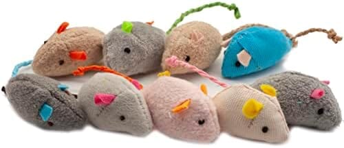 18-Pack Plush Catnip-Filled Mice Toys for Indoor Cats Cat Toys Pet Clever
