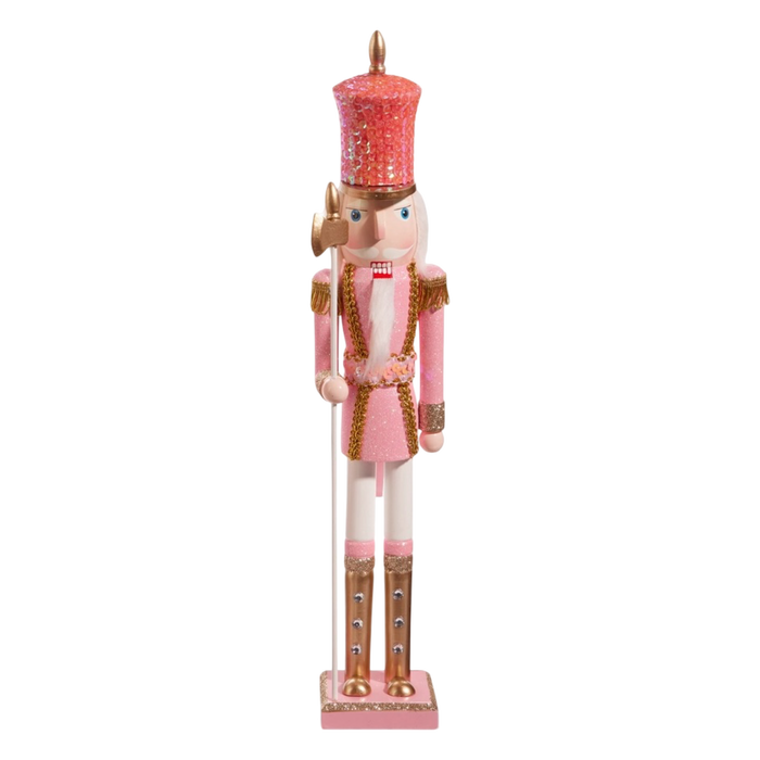 18.5” Glittered Pink Nutcracker — Hot Pink or Light Pink (Sold Separately)