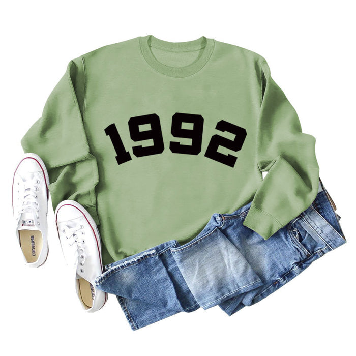 Olive sweater (black font) / S