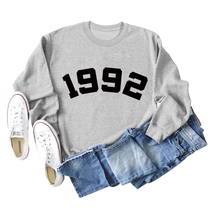 Gray sweater (black font) / S