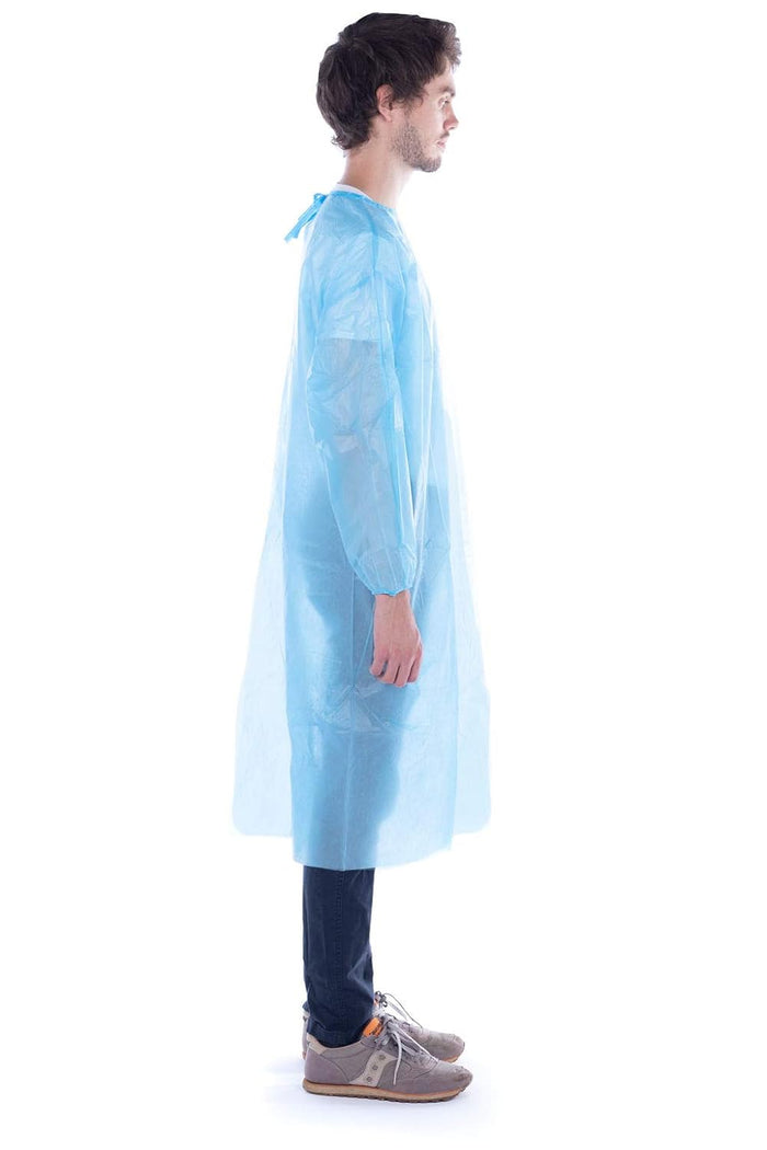 23 GSM Blue Disposable Isolation Gown, 100/Cs - 1015514450