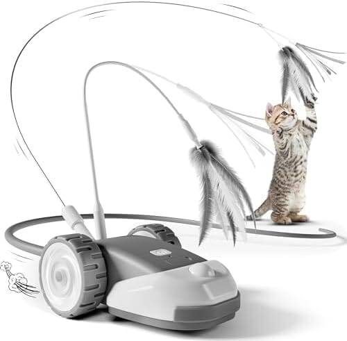 3-in-1 Interactive Cat Toy - 2-Speed Automatic Moving Mouse Cat Toys Cat Pet Clever