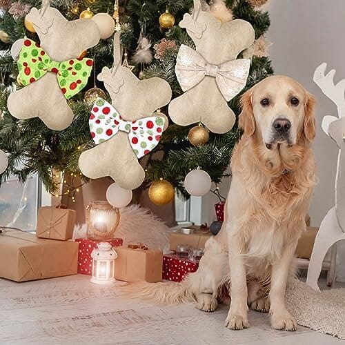 3 Pcs Christmas Pet Dog Stockings Home Decor Dogs Pet Clever