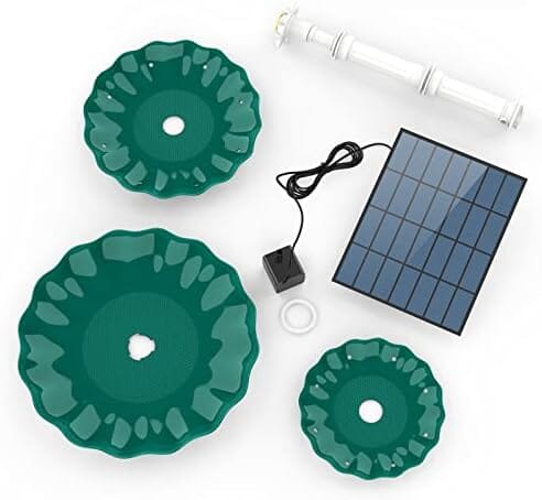3 Tiered Bird Bath with 3.5W Solar Pump DIY Solar Fountain Fountain Pump Pet Clever