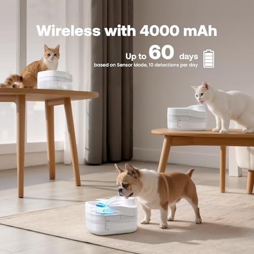 3L/101oz Wireless Pet Fountain Dog Bowls & Feeders Pet Clever