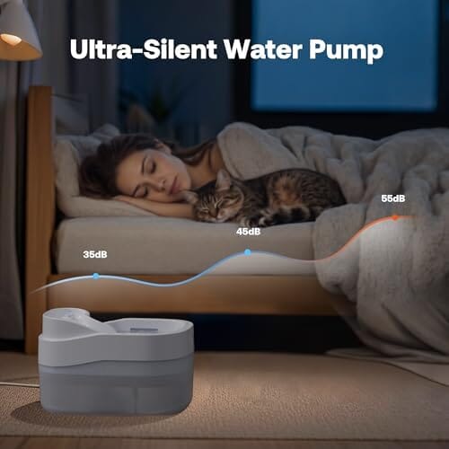 3L/101oz Wireless Pet Fountain Dog Bowls & Feeders Pet Clever