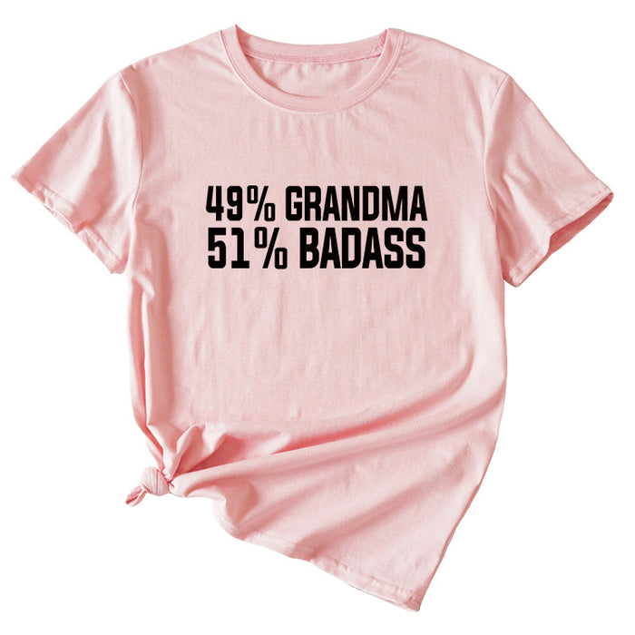 Pink (black font) / S