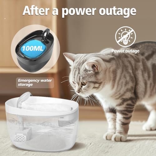 74oz/2.2L Cat Water Fountain, Automatic Indoor Pet Fountain Cat Water Dispenser with Ultra Quiet Pump Dog Bowls & Feeders Pet Clever