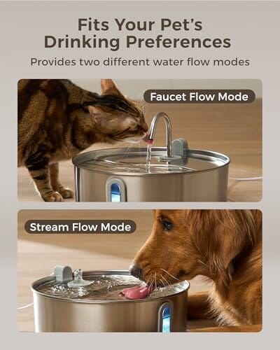 7L/236oz Stainless Steel Dog Water Bowl Dispenser Dog Bowls & Feeders Pet Clever