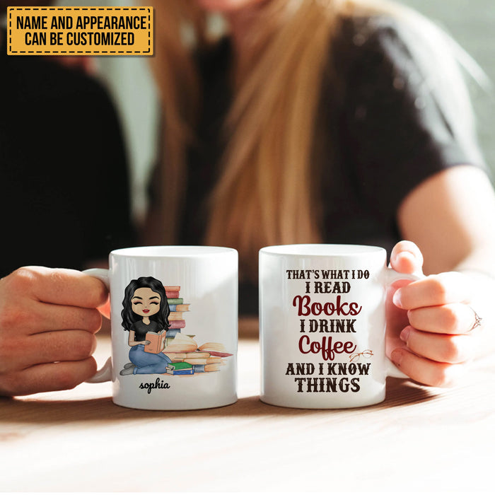 A Girl Who Loves Books - Reading Gift - Gift For Best Friends - Personalized Mug