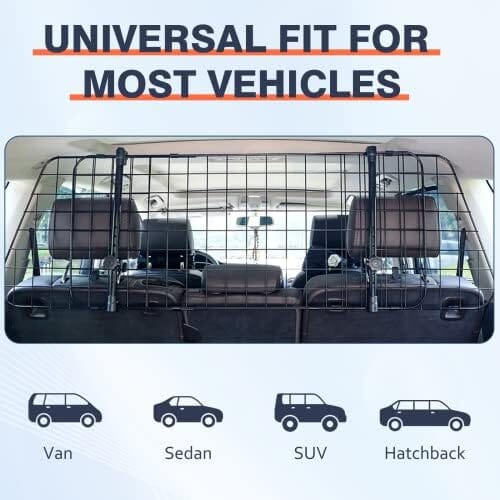 Adjustable Dog Car Barrier for SUVs, Vehicles, and Cars Travel Pet Clever