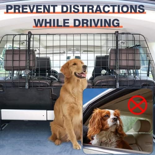 Adjustable Dog Car Barrier for SUVs, Vehicles, and Cars Travel Pet Clever
