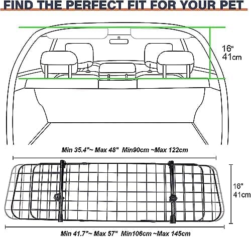Adjustable Dog Car Barrier for SUVs, Vehicles, and Cars Travel Pet Clever