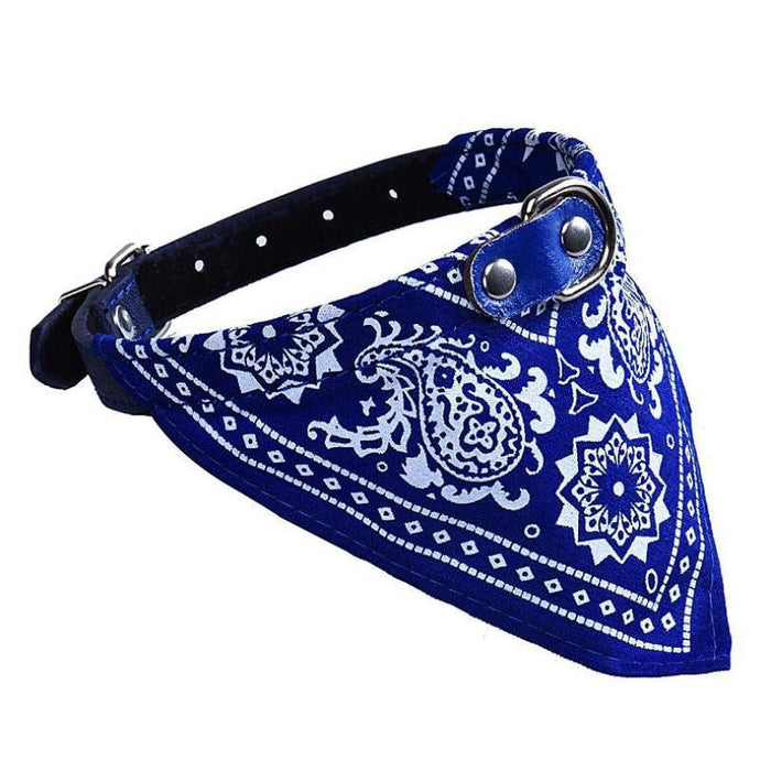 Adjustable Pet Collar Bandana - 5 Colors Cat Care & Grooming Pet Clever Blue S