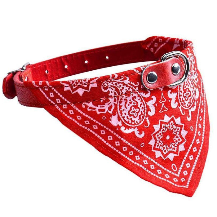 Adjustable Pet Collar Bandana - 5 Colors Cat Care & Grooming Pet Clever Red S