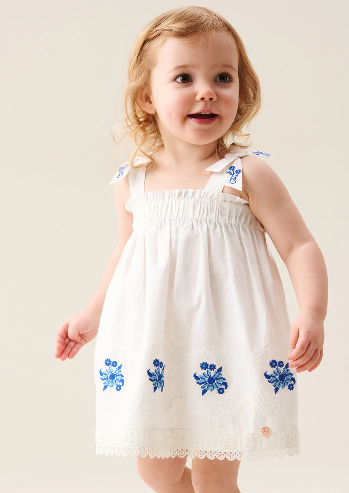 Alessia Embroidered Scalloped Dress