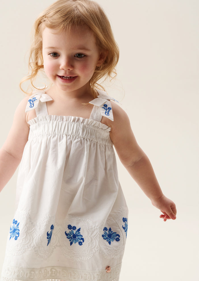Alessia Embroidered Scalloped Dress