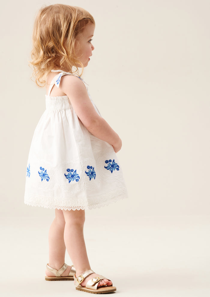 Alessia Embroidered Scalloped Dress