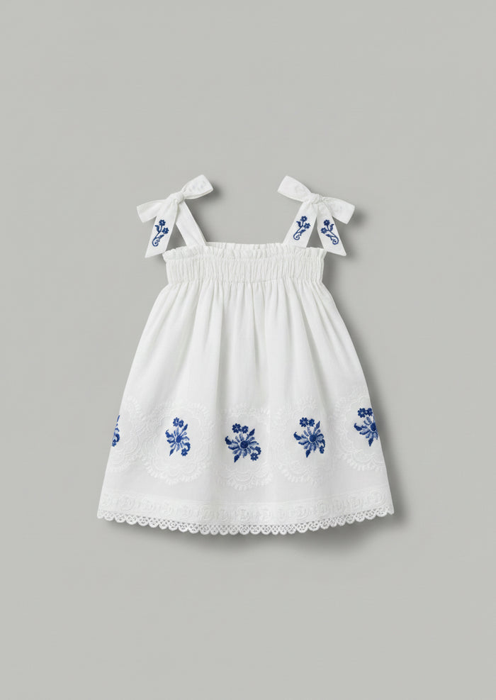 Alessia Embroidered Scalloped Dress